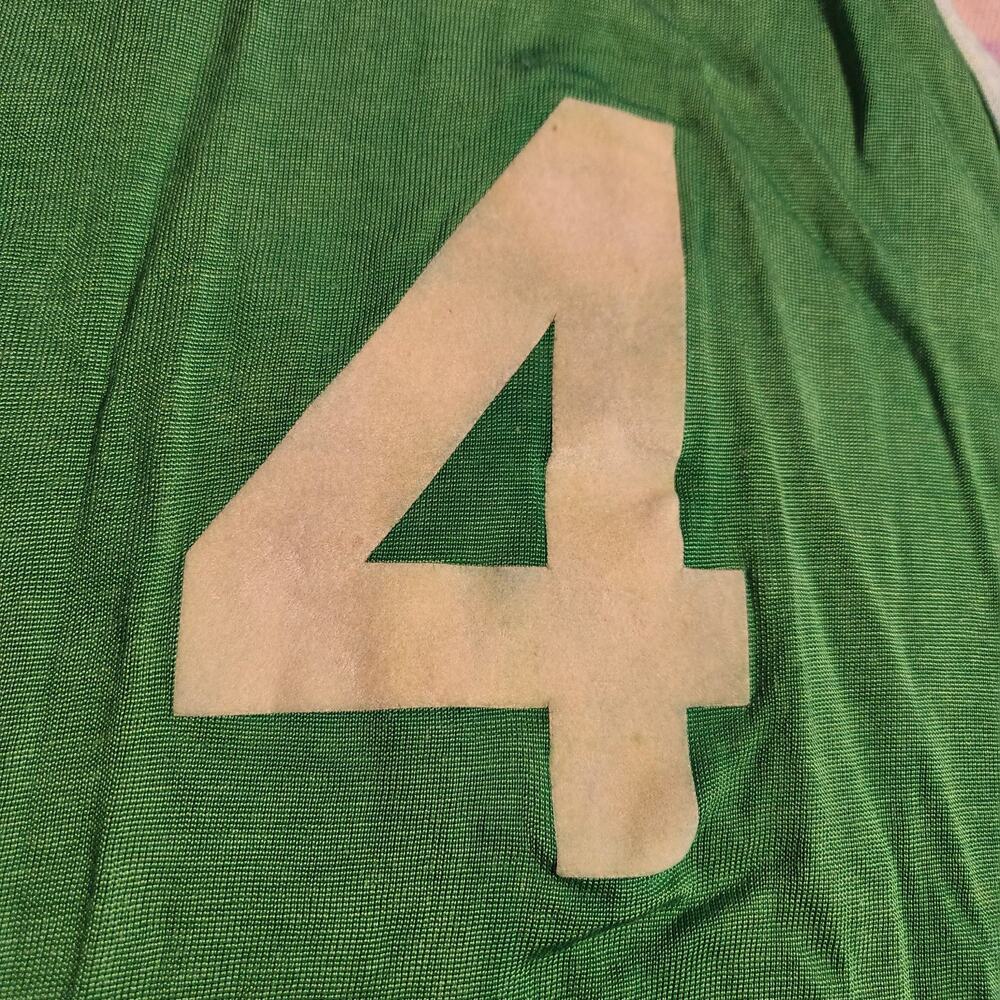 Vintage 60s 50s Felco NY Athletic Wear Jersey SZ M # 4 Green Tank Top Shirt Rare - Picture 6 of 7
